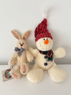 VINTAGE SET OF stuffed animals RUSS Carrots & GANZ Cottage Collectibles Alfalfa